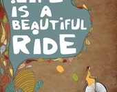 Motivational Print Illustration Wall Decor, Bike Print, Motivational Drawing Inspirational Illustration, Bicycle Wall Art Typography Poster