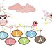 Baby Girl Gift Room Decor, Kids Art Nursery Print, Baby Girl Wall Decor, Personalized Children's Custom Name Owl Print