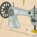 Sewing Machine Print Art, Giclee Print Sewing Wall Decor, Sewing Machine Poster Room Decor, Giclee Singer Sewing Machine Art Print