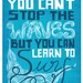 Inspirational Print Quote Art Wall Decor, Motivational Surfing Poster, Inspiring Quote Art, Inspirational Saying Typography in Blue
