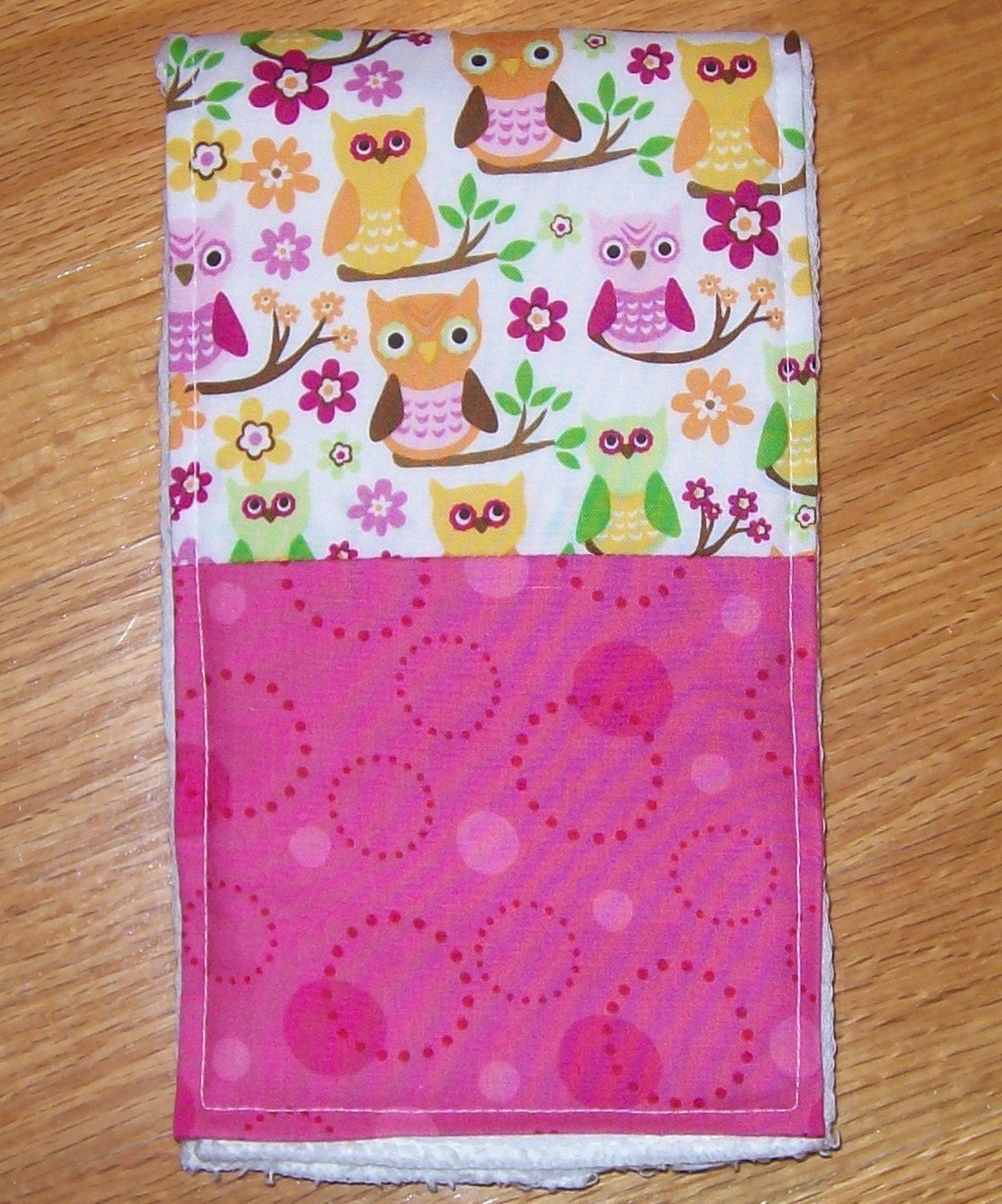 Burp Cloth- Happy Owls