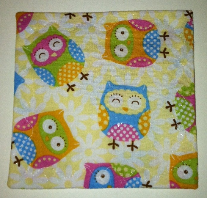 Polka Dot Owls Baby Crinkle Square- Sensory Toy