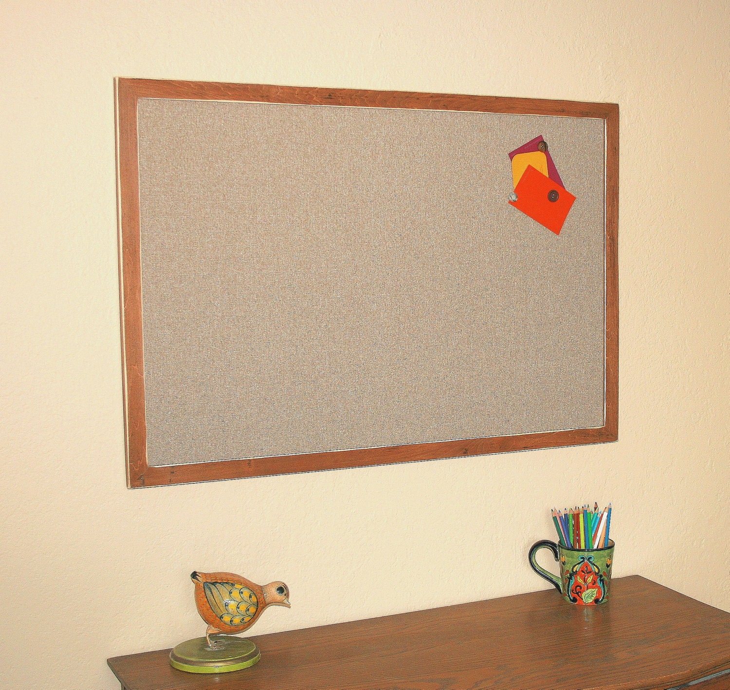Rustic Magnetic Magnet Board Picture frame set in a large 27.5 x 39.5 size wedding placement cards, kitchen office