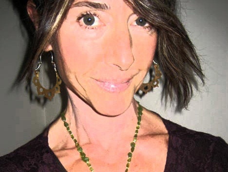 Lotus Flower Hoop Earrings, Yoga inspired, Mixed Metal, Meditation Jewelry, Golden, Gypsy
