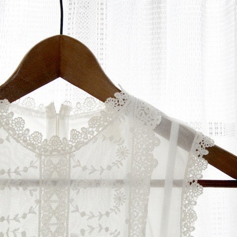 Simple White-8"x8" Fine Art Photograph. Clean, crisp, white lace, sun light, drape, clothing print, dressing room decor - diemdesign