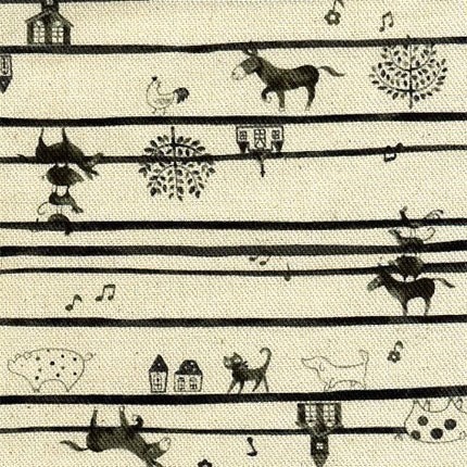 The Bremen Town Musicians - Story for Kids Stripe Black  in Natural-EK-QS29507A