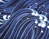 Sale -- 15% Off Discount -- Waves -- Japanese Kimono style in Navy - EK-QS38261B