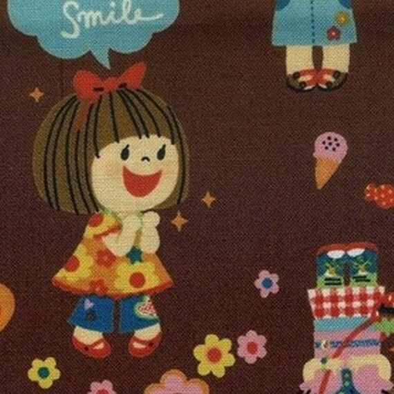 Pretty Girls Version III - Japanese Cotton in Bronw - EK-QS33610C