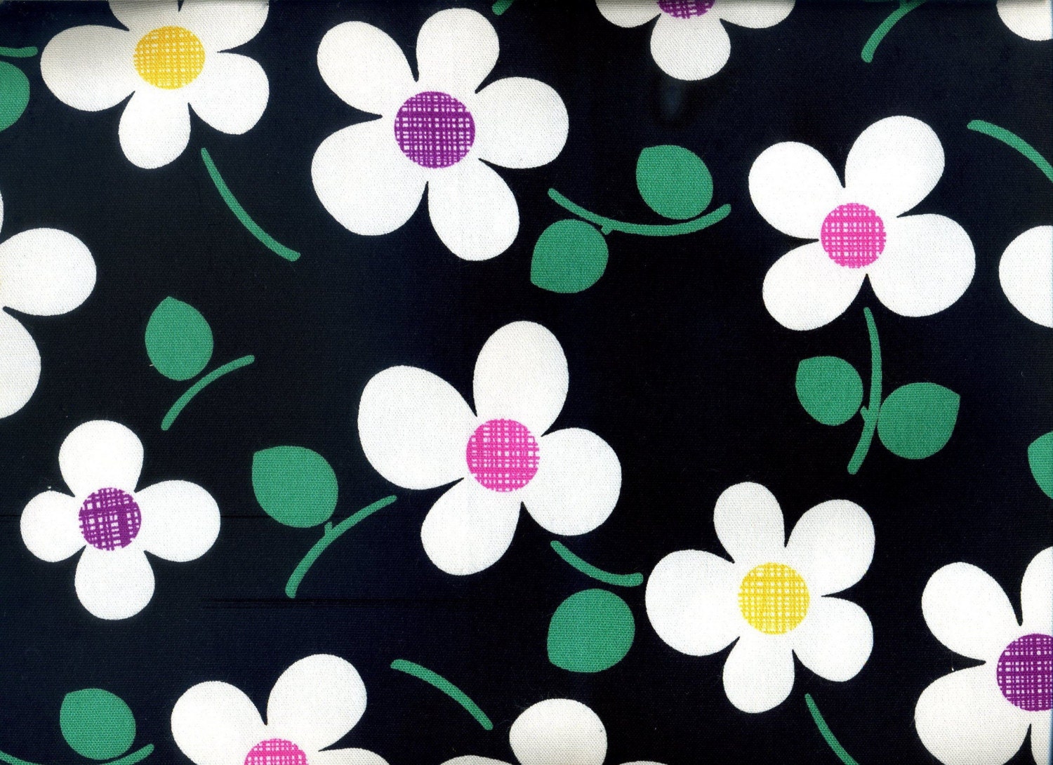 Dancing Twist Flowers Black- Cotton-EK-QS33103C