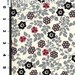 Little Flower in Flower Black/Red in White - EK-QS29103A