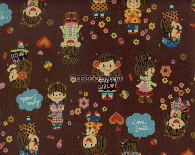 Pretty Girls Version III - Japanese Cotton in Bronw - EK-QS33610C