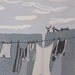 Linocut Relief Print - The Wash