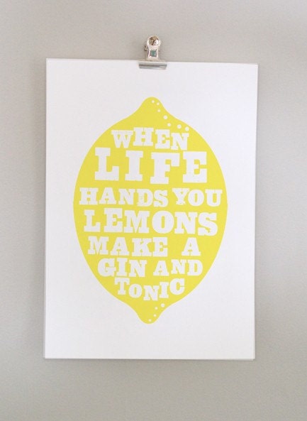 when life hands you lemons, print