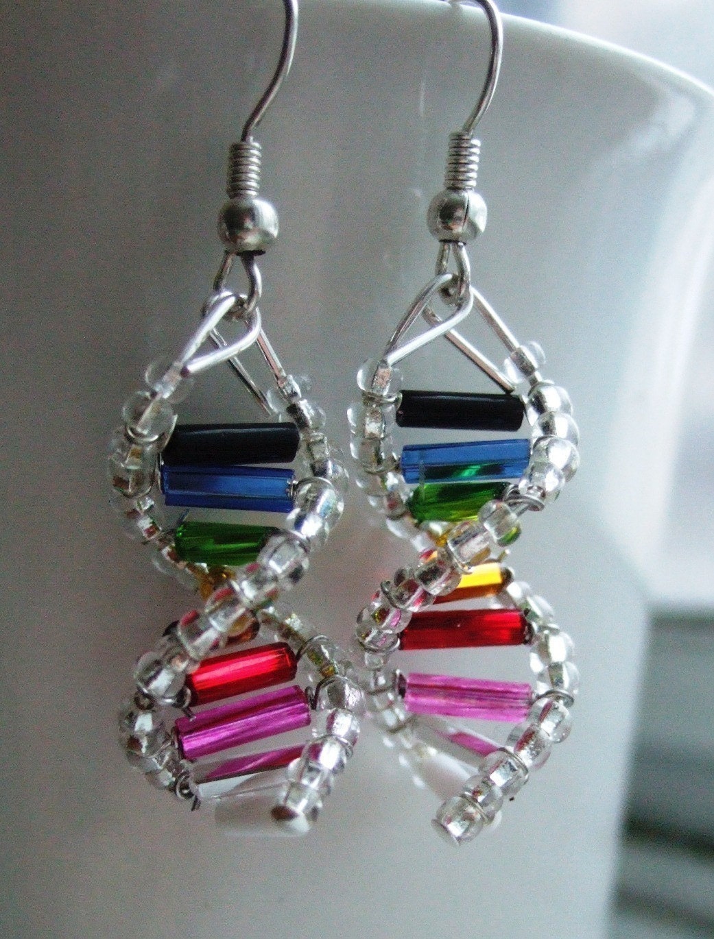Rainbow Genes - DNA Earrings