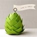 Paper artichoke Wedding/shower decorations and favors. Pine cone ornament, pinecone. Set of 4