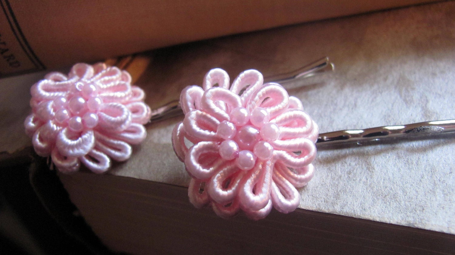 Pink and Pearl Bobby Pins