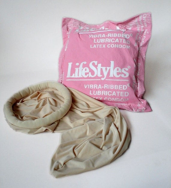 RESERVED FOR SEWOENO - Hand silkscreened giant condom pillow w\/ small pocket- PINK