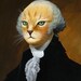George...8 x 10 glossy print ... George Washington cat