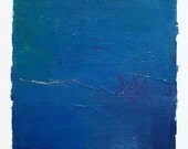 Oct. 11, 2011 - Original Abstract Oil Painting - 9x9 painting (app. 9 cm x 9 cm) with 8 x 10 inch mat