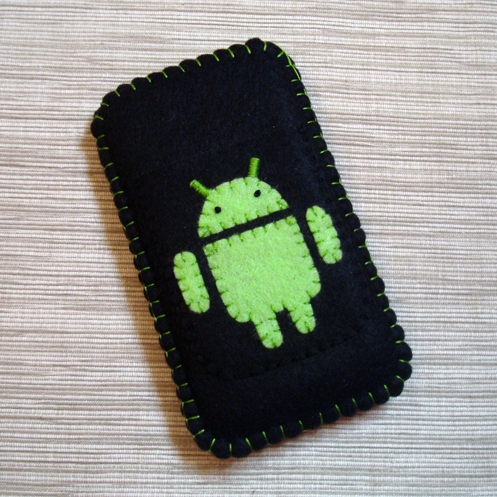 Black Felt Phone Case for Android Phones READY TO SEND