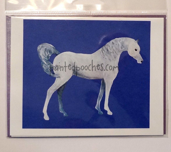 Arab/Quarter Horse/Norwegian Fjord/Morgan Horse Greeting Cards  - Set of 5 - From Original Artwork Note Cards