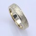 Custom Fingerprint Wedding Band with Fingerprint Wrapped on the Outside, Not Blackened