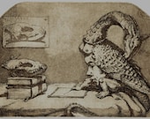 Original Aquatint Etching - I Myself, Thirty Years Ago
