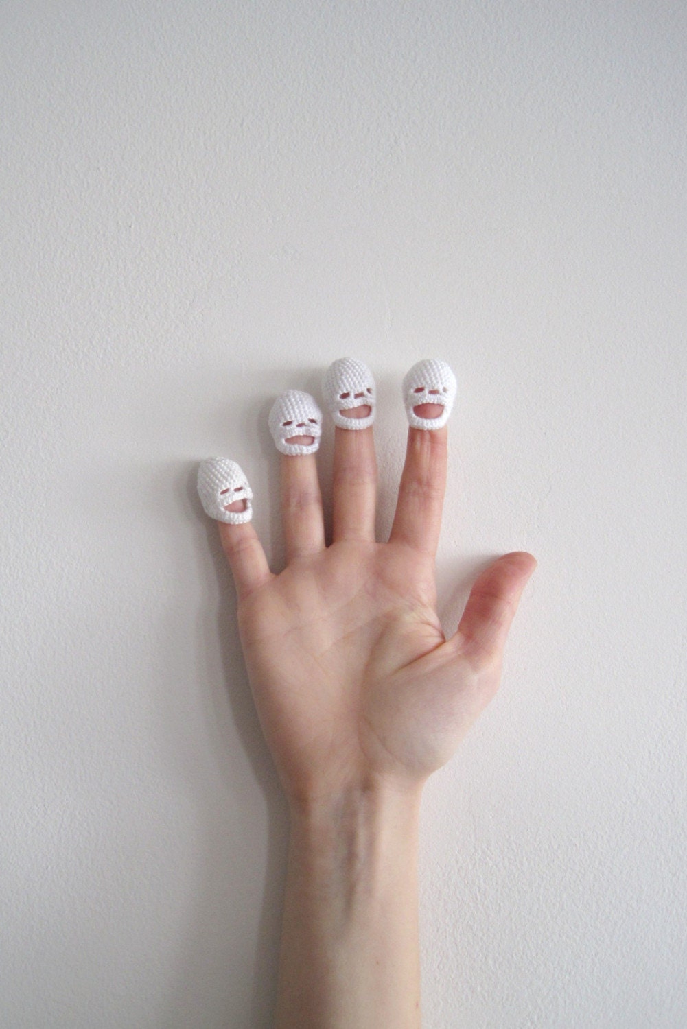 Tiny Crocheted Skulls - Set of 4