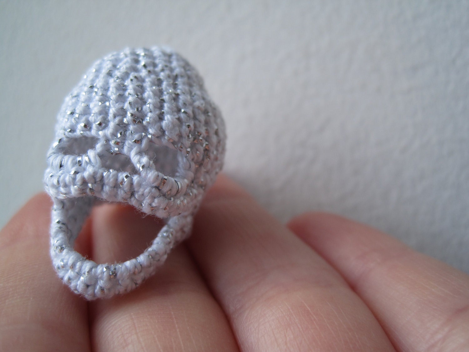 Sparkling Crocheted Skull
