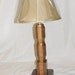 Hand turned from walnut and cherry one of a kind desk size lamp.