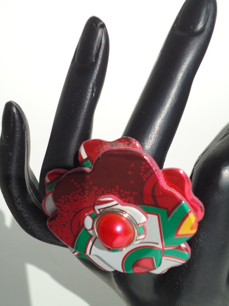 Flower Stack Cocktail Ring