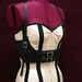 Selena Black Leather Underbust Harness Belt Steampunk Corset Lace Belt Victorian Edwardian Burning Man