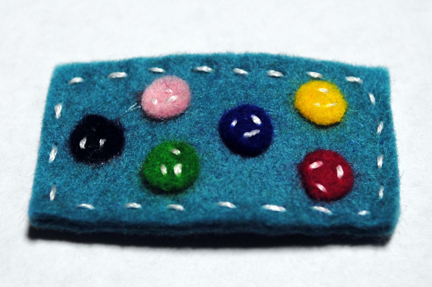 Six Dot Wool Felt Hair Clip
