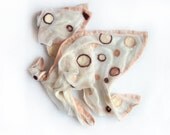 Nuno Felted silk chiffon scarf Dots MADE TO ORDER  Mother's day gift