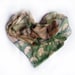 Hand painted silk chiffon scarf Green Ginkgo leaves-Green,beige,sands,hand painted silk scarf RESERVED to YIN QIN