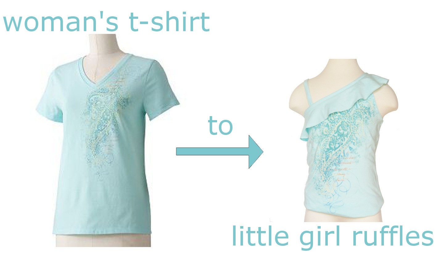One Shoulder Ruffle Shirt Pattern sizes 2T - 9, free shipping