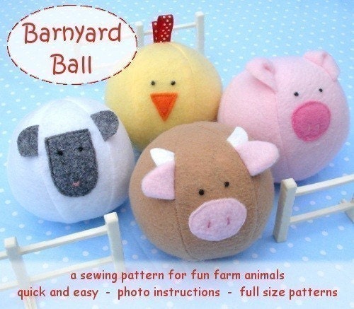 Barnyard Ball -  immediate download - PDF sewing pattern