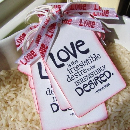 Love is...by Robert Frost Gift Tags Set of 6