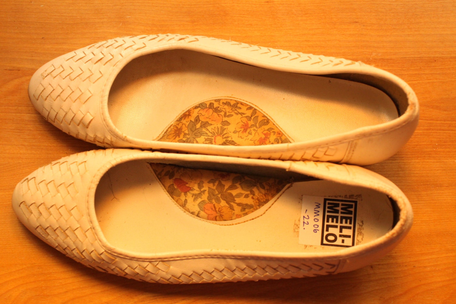 white leather woven wedges 8 8.5
