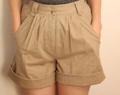 beige highwaisted shorts