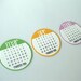 2011 Colorful Full Calendar Circles - 1.5in