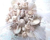 Made to Order Custom Details Bridal Bouquet of Shells (Blushing Island Style). FULL PAYMENT