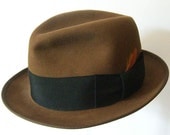 Vintage Fur Felt  Mens Brown Hat