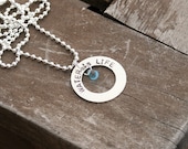 Water is Life Hand Stamped Washer Necklace
