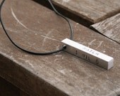 Silver Bar Necklace for Water is Life