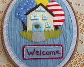 Hand Embroidered Welcome Wall Hanging