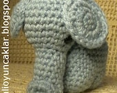 Crocheted Blue Elephant