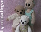 Crochet Outfits Pattern for Teddy and Bunny