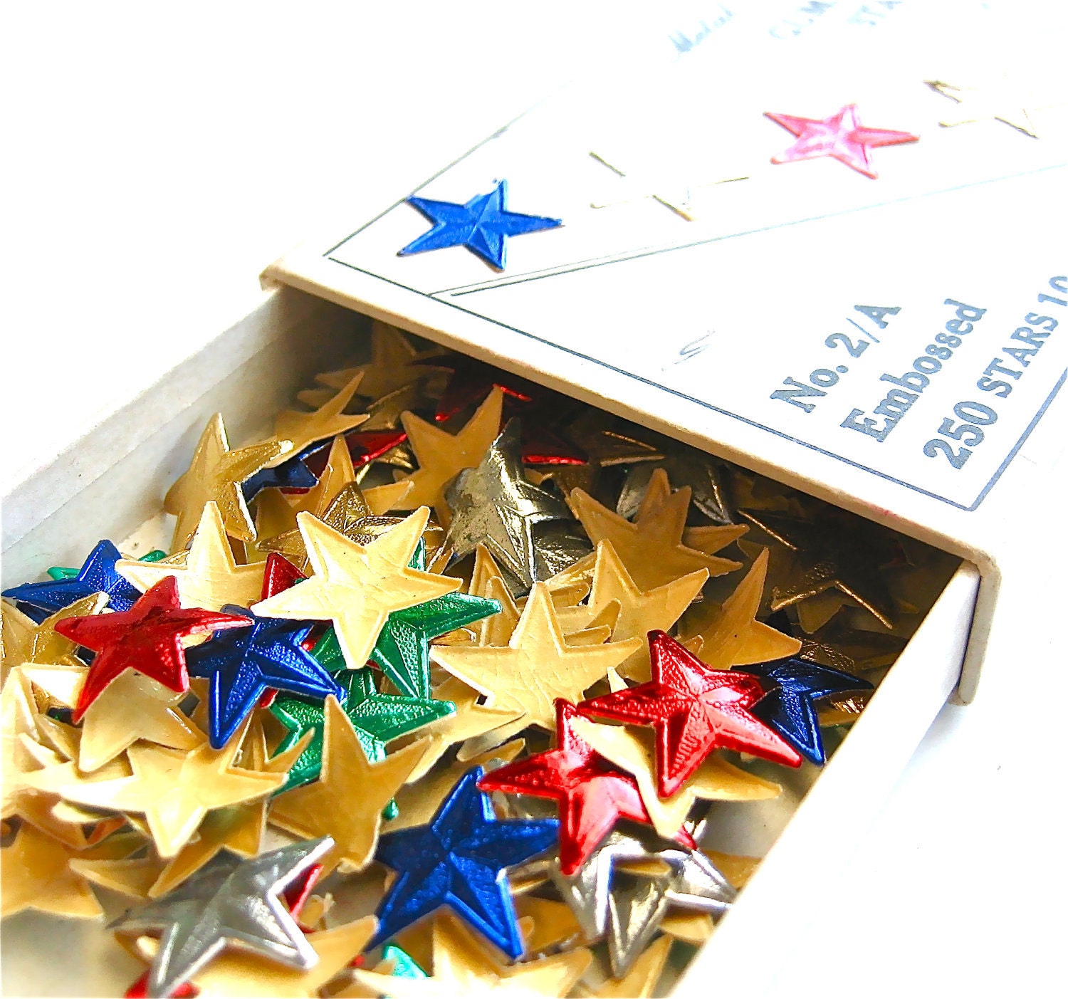 Teachers Give Out Stars - Vintage Metal Bright Gummed Stars