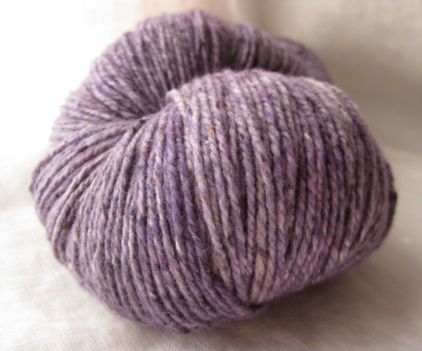 Kettle Dyed Cashmere Blend: Lavender on Vishnu Tweed DK